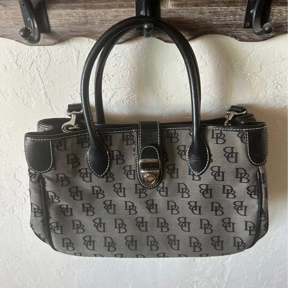 Dooney & Bourke Black and Gray Satchel - Picture 1 of 3